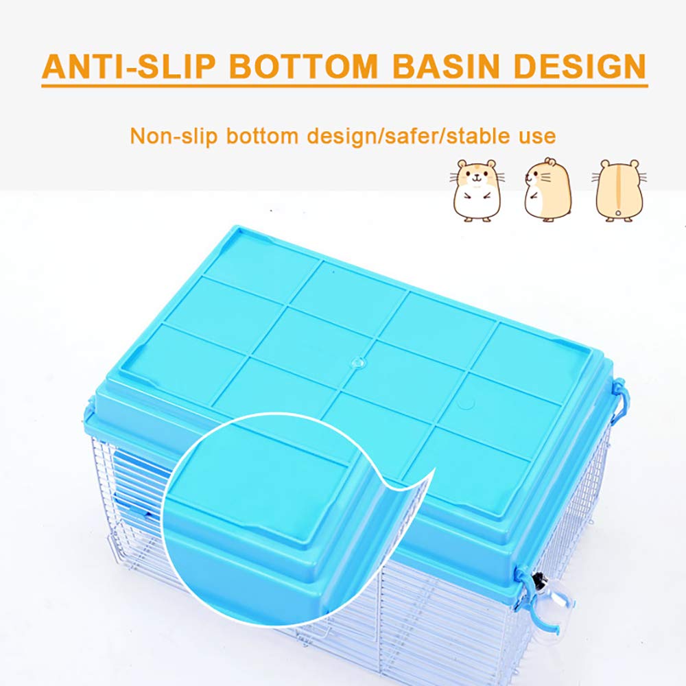Large Hamster Cage - Spacious Villa Habitat for Golden Hamsters, Dwarf Hamsters & Squirrels | 47-Inch Multi-Level Cage with Flying Saucer & Accessories | Perfect for Breeding, Play & Exercise (White)