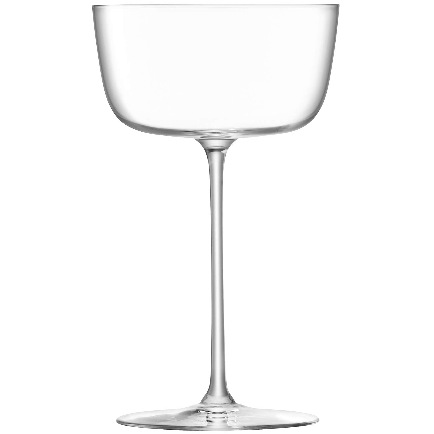 LSA International Borough Cocktail Saucer Set of 4 - 240ml Clear Glass Dishwasher Safe Barware (BG07) - Perfect for Cocktail Parties, Home Bars & Elegant Entertaining