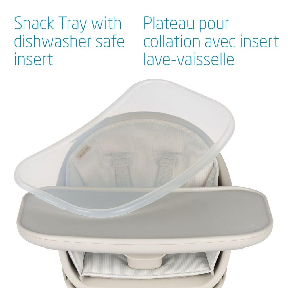 Maxi Cosi MOA High Chair - Classic Oat Baby Feeding Chair with Adjustable Height & Recline | Perfect for Dining, Weaning & Playtime