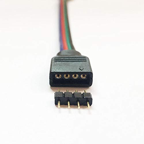 30pcs 4 Pin LED Strip Connector Male to Male Adapter Plug for SMD 5050 3528 2835 RGB LED Strips - Flexible TV Backlight, LED Tape, Rope Light & Controller Connection (Black) - Perfect for Home Theater, DIY Lighting & Decoration Projects