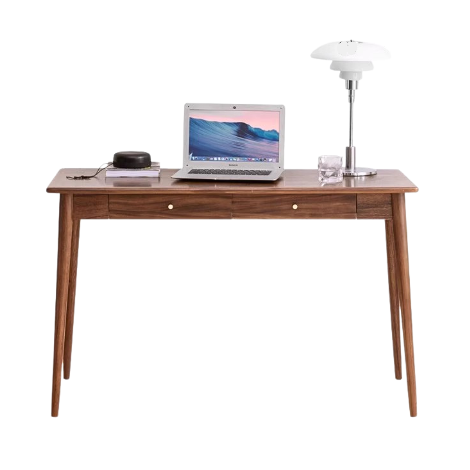 39.4x20.5x29.5 inch / 100x52x75сm / walnut color / South American walnut double drawer desk