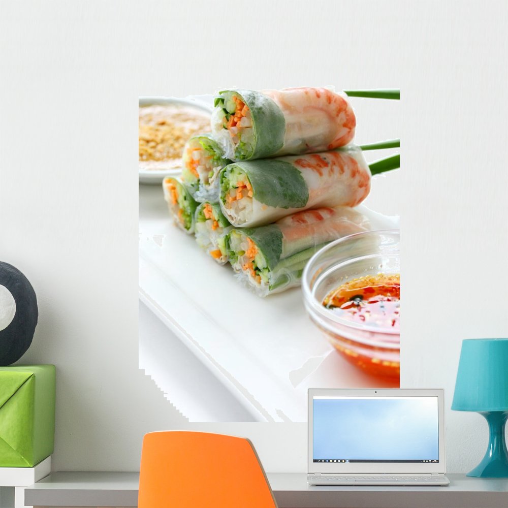 Wallmonkeys Summer Roll Salad Vietnamese Wall Mural - Peel and Stick Removable Graphic (24