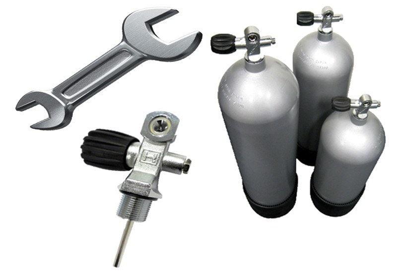 Professional Scuba Diving Cylinder Hydrostatic Test & Valve Maintenance Service | Dive Gear Inspection for Safety | Perfect for Annual Dive Equipment Certification & Pre-Trip Preparation