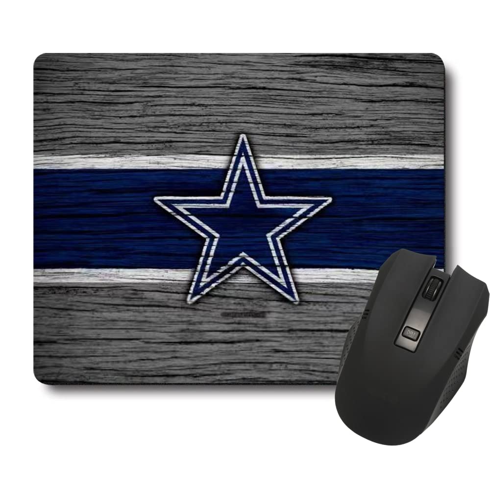Pentagram Logo Cowboys Mouse Pad - Non-Slip Desk Mousepad for Wireless & Gaming Mouse - Perfect for Office, Home & Gaming Setup