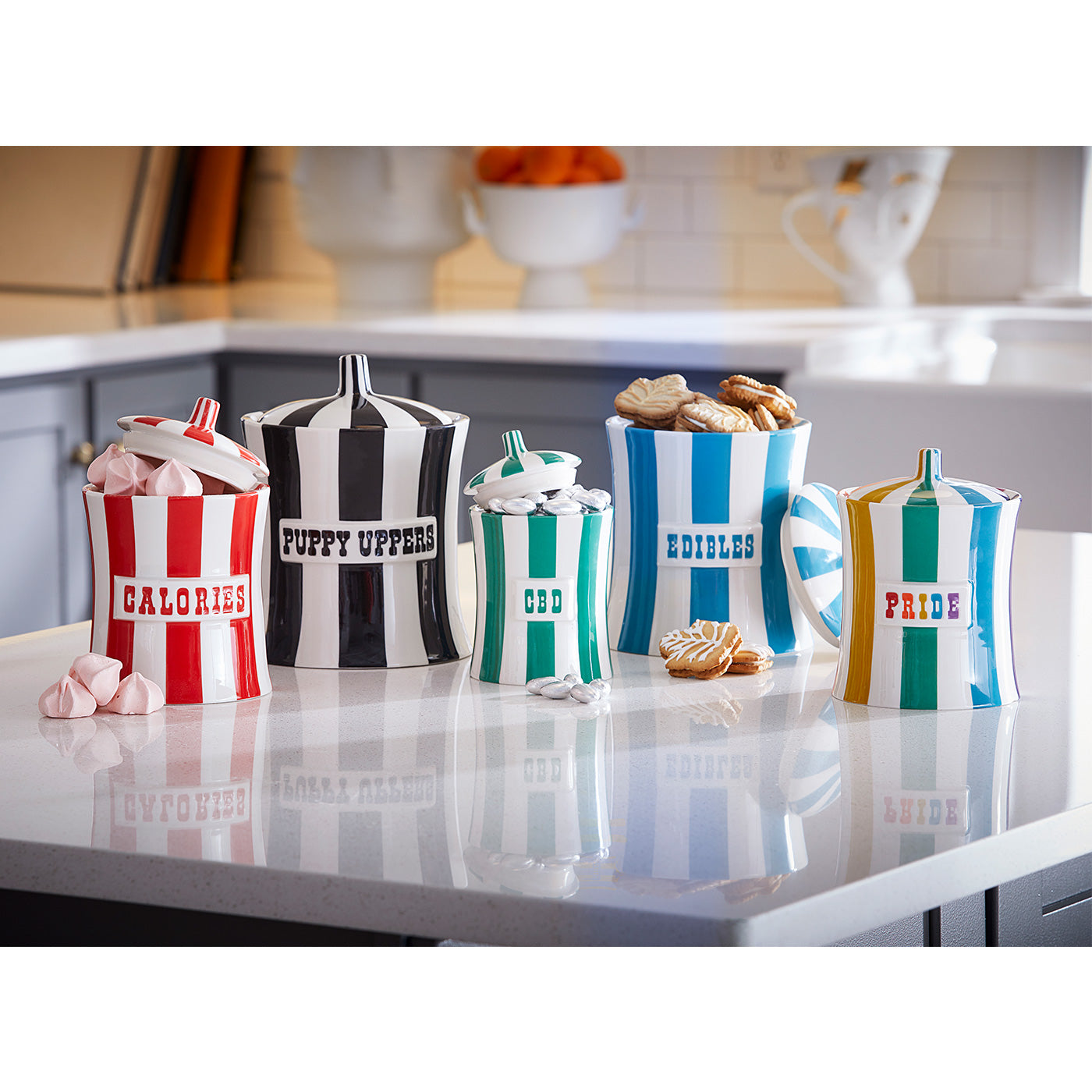Vice Calories Canister - Premium Kitchen Storage Container for Sugar, Flour & Baking Ingredients | Perfect for Home Baking & Meal Prep Organization