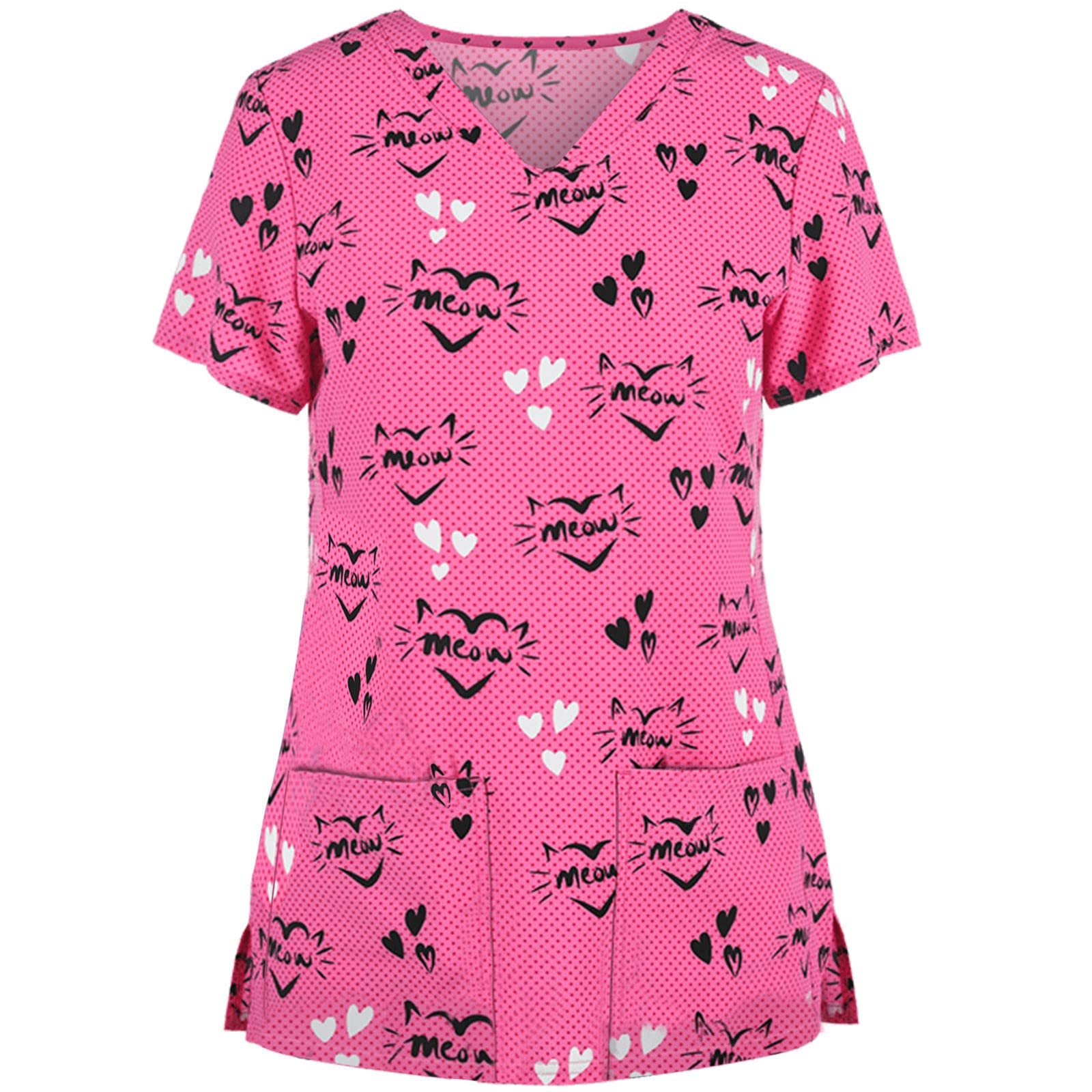 **Plus Size Women's Scrubs - Classic & Comfortable Loose Fit Scrub Tops for Nurses, Medical Professionals & Healthcare Workers - Ideal for Hospital, Clinic & Work Shifts**