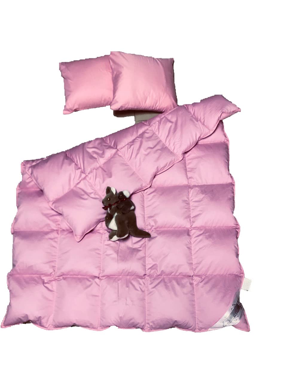 Premium 100% Organic Cotton Washable Toddler Goose Down Comforter - All-Season Pink Baby Blanket (47