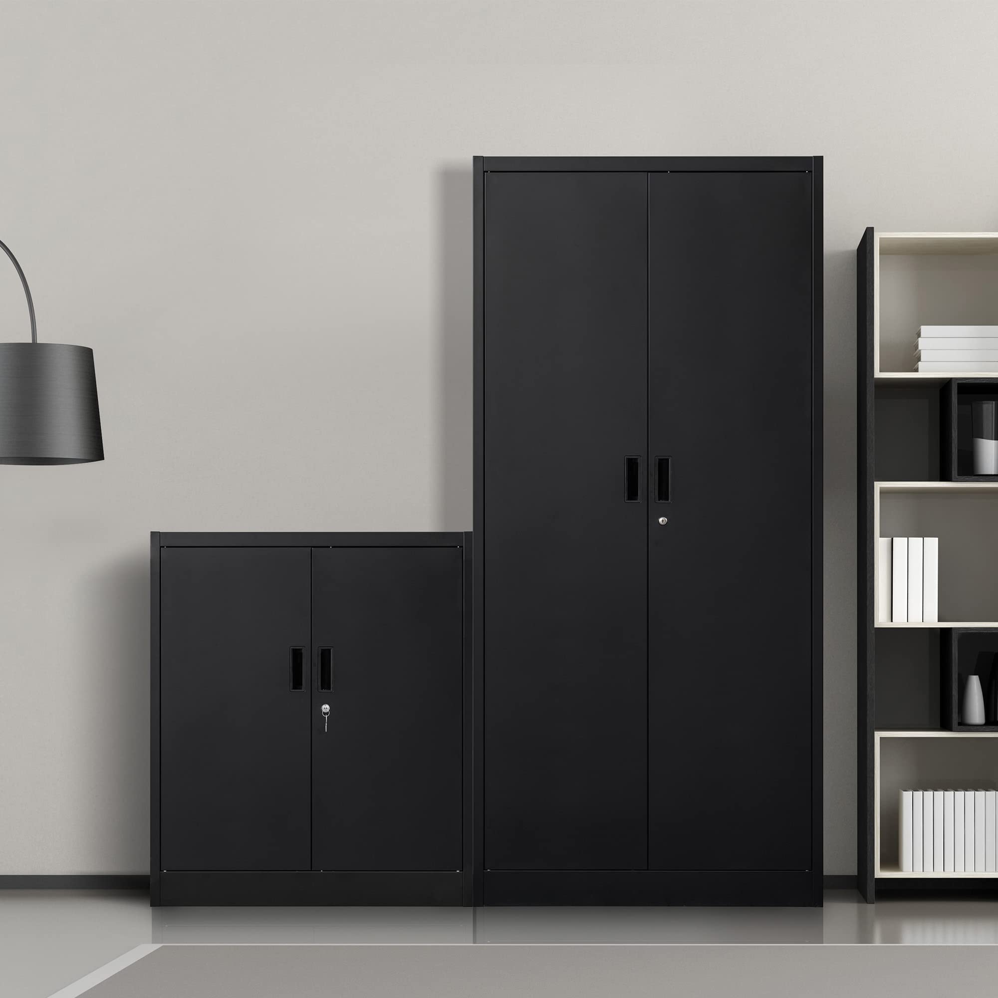 Heavy Duty Metal Storage Cabinet with Lock & Adjustable Shelves - 36.2