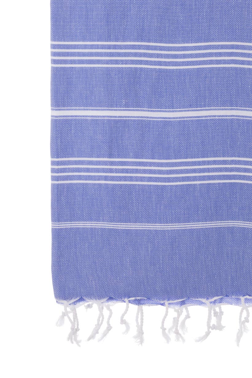 Premium Classic Denim Blue Turkish Cotton Towel - Soft, Absorbent & Quick-Drying - Perfect for Beach, Pool, Spa & Travel Accessories