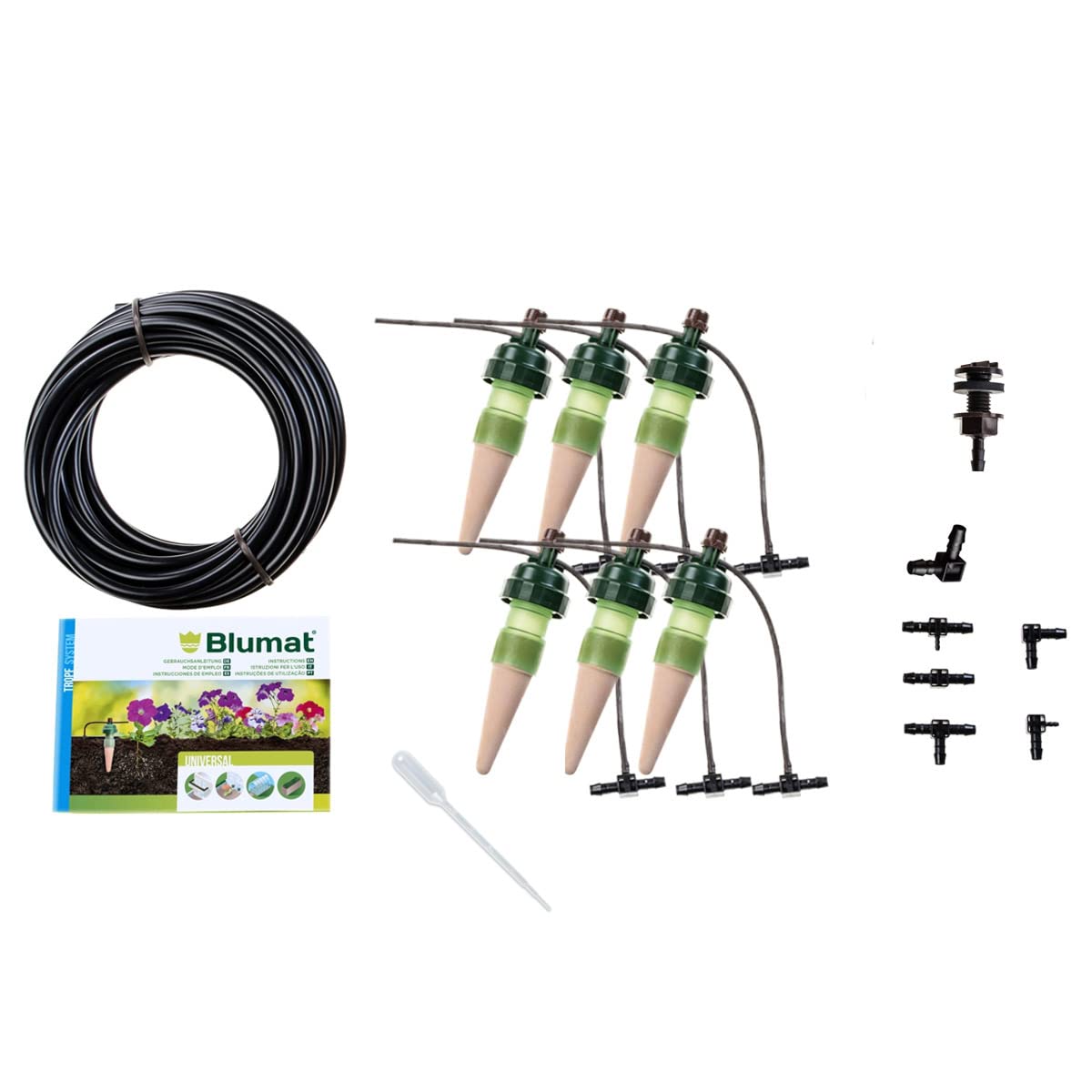 Tropf-Blumat Small Box Kit Automatic Watering System for 6 Plants - Sustainable Outdoor Irrigation for Garden, Patio, Hanging Baskets, Raised Beds & Greenhouses | Perfect for Vacation Homes & Drought-Prone Areas