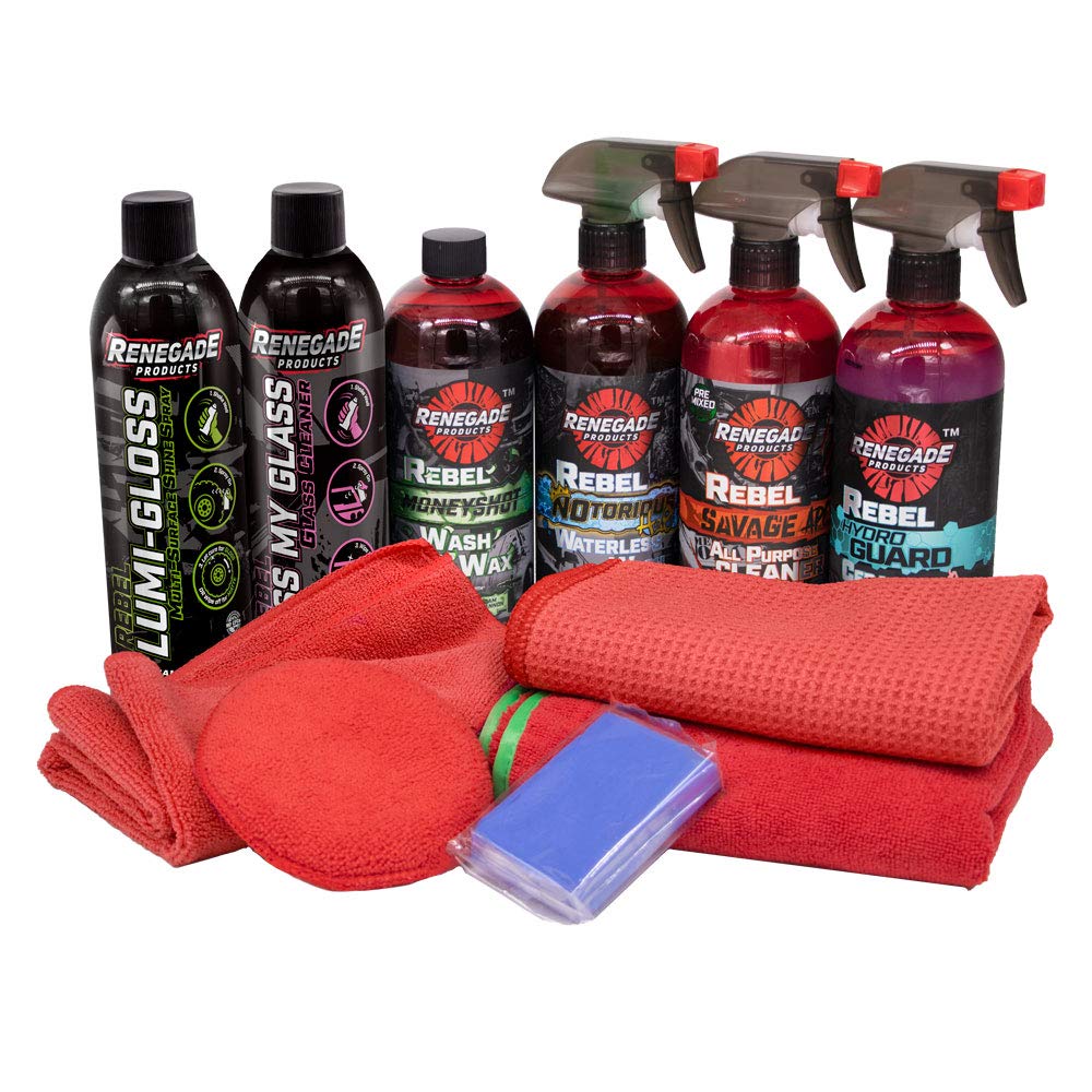 Renegade Products Premium Car Detailing Kit for Auto Enthusiasts - Complete Wash, Wax & Polish Set for Cars & Coffee Events - Perfect for Show Car Prep, Weekend Detailing & Gift for Car Lovers