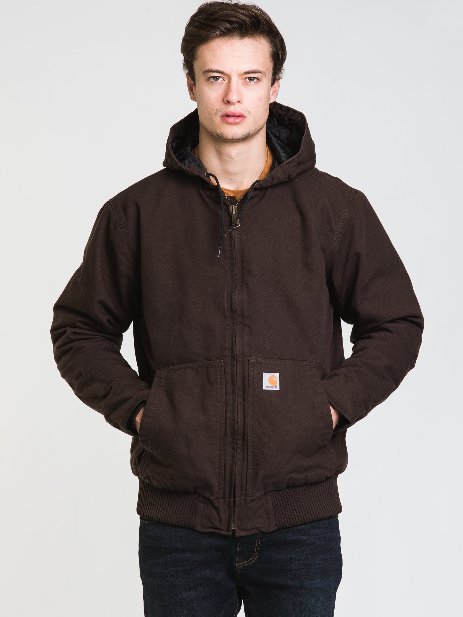 Carhartt Washed Duck Insulated Active Jacket for Men - Warm Workwear for Outdoor Activities, Hunting & Construction