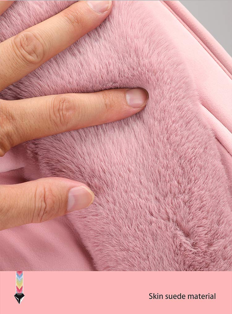 Soft Fuzzy Velvet Pink Car Seat Covers Full Set - Front & Rear Winter Car Seat Protectors for Women | Universal Fit for Most Vehicles | Perfect for Cold Weather & Stylish Interior Upgrade