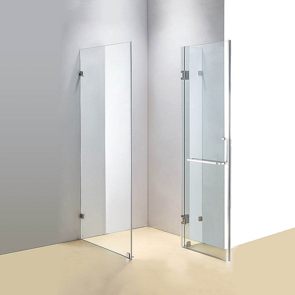 10mm Frameless Glass Shower Screen 1200 x 700mm by Della Francesca - Perfect for Modern Bathroom & Spa Style Walk-in Showers