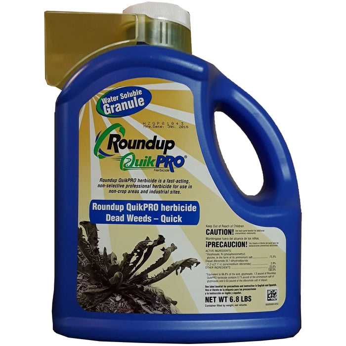 Roundup QuikPro Glyphosate Weed Killer - Fast-Acting Herbicide for Lawns, Gardens & Driveways | Effective Weed Control for Home & Commercial Use