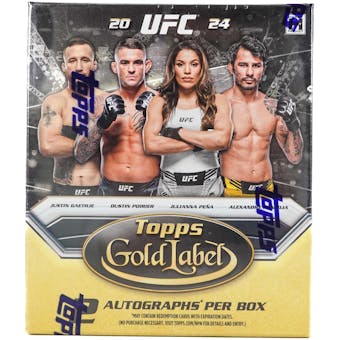 2024 Topps Gold Label UFC Hobby Box - Premium Trading Cards Collection for MMA Fans & Collectors - Perfect for Sports Memorabilia, Gift Giving, and Investment