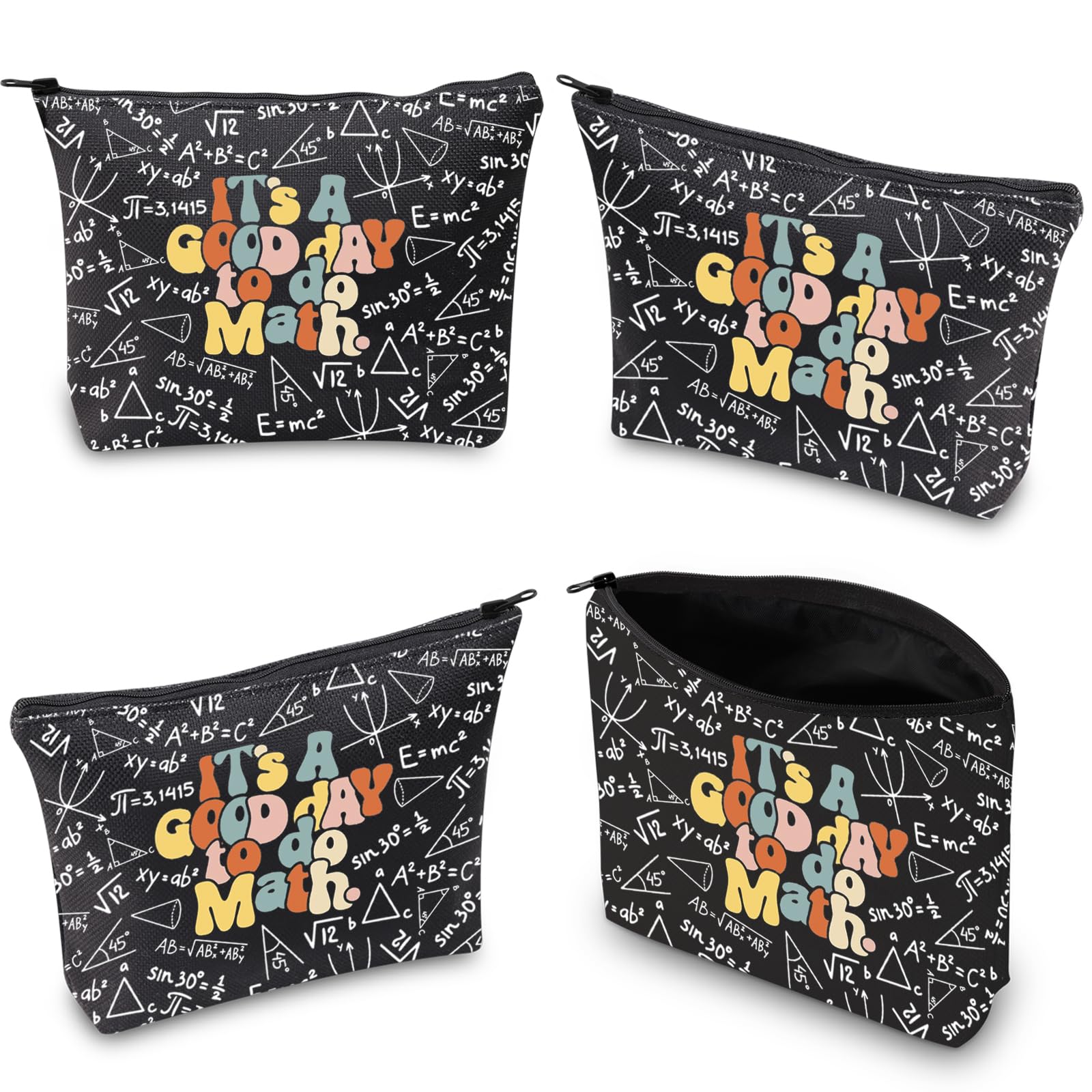 Math Teacher Gift - It's A Good Day To Do Math Zipper Pouch Makeup Bag for School, Office & Travel - Perfect for Math Lovers, Students & Educators