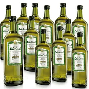 Olio Carli Extra Virgin Olive Oil - 12 Pack of 3/4 Liter (25 oz) Bottles - Premium Italian EVOO for Cooking, Salad Dressing & Healthy Recipes