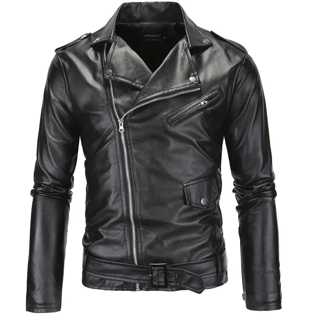 Slim Fit Biker Men's Genuine Leather Jacket - Motorcycle Riding, Casual Outfit & Streetwear Fashion