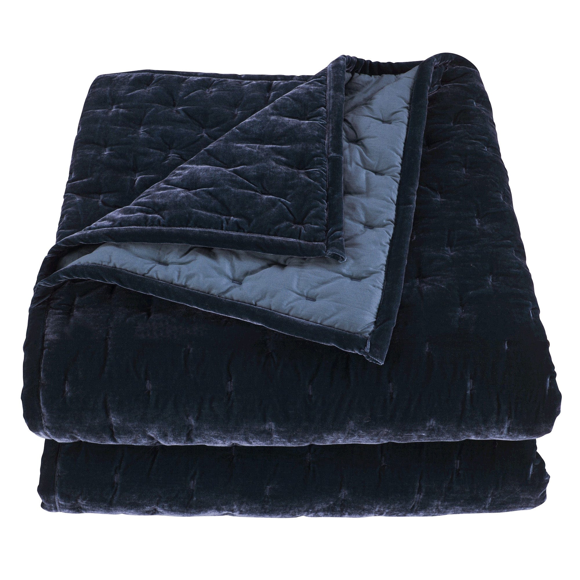 Stella Faux Silk Velvet Pintuck Quilt - Luxury Bedding Set for Queen Size Bed - Perfect for Modern Bedroom Decor & Cozy Winter Nights