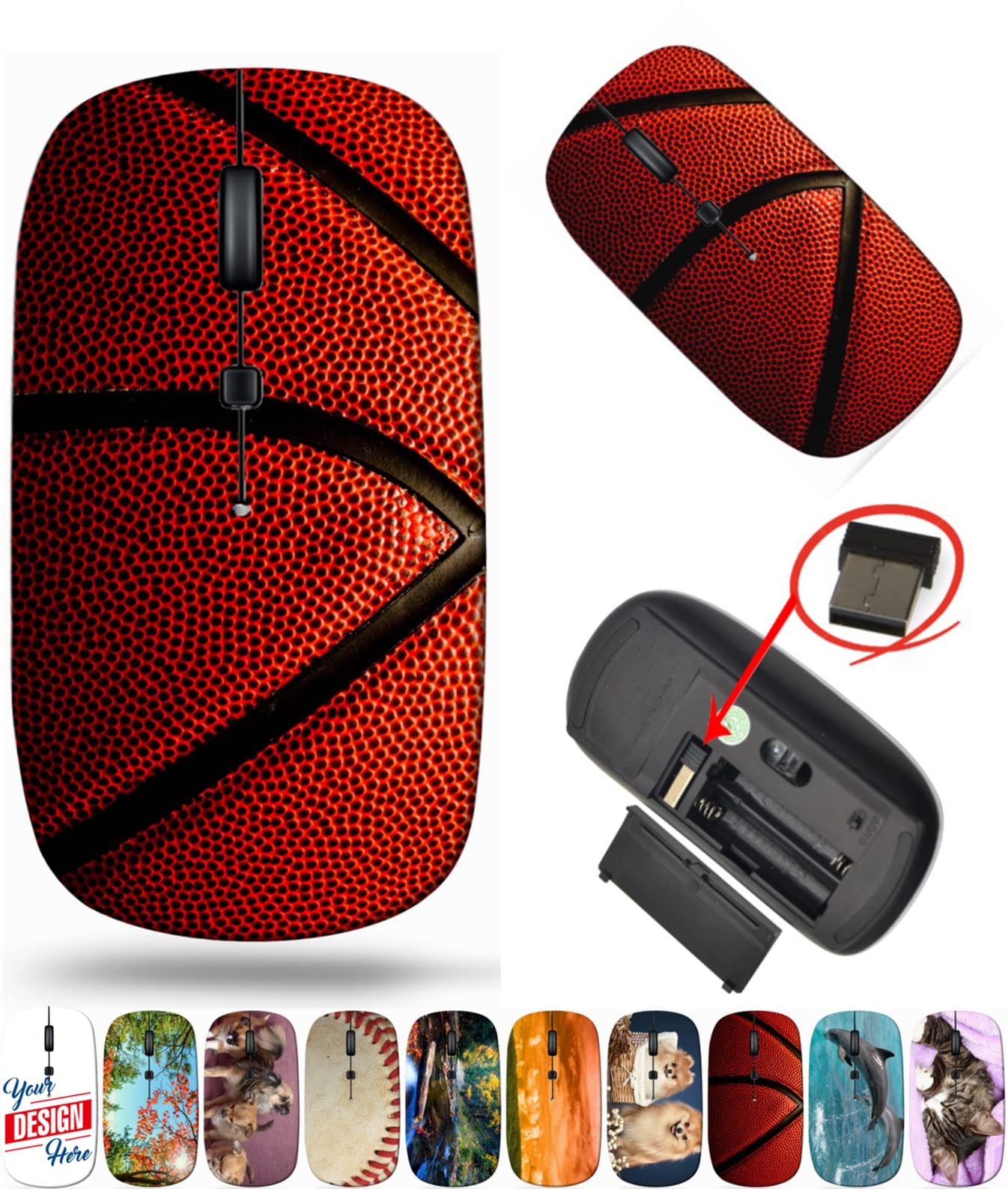 Wireless Mouse for Mac, PC, Laptop & Chromebook - 2.4G Ultra Lightweight Ergonomic Mouse with USB Receiver - Made in USA - Perfect for Office Work, Gaming & Home Use