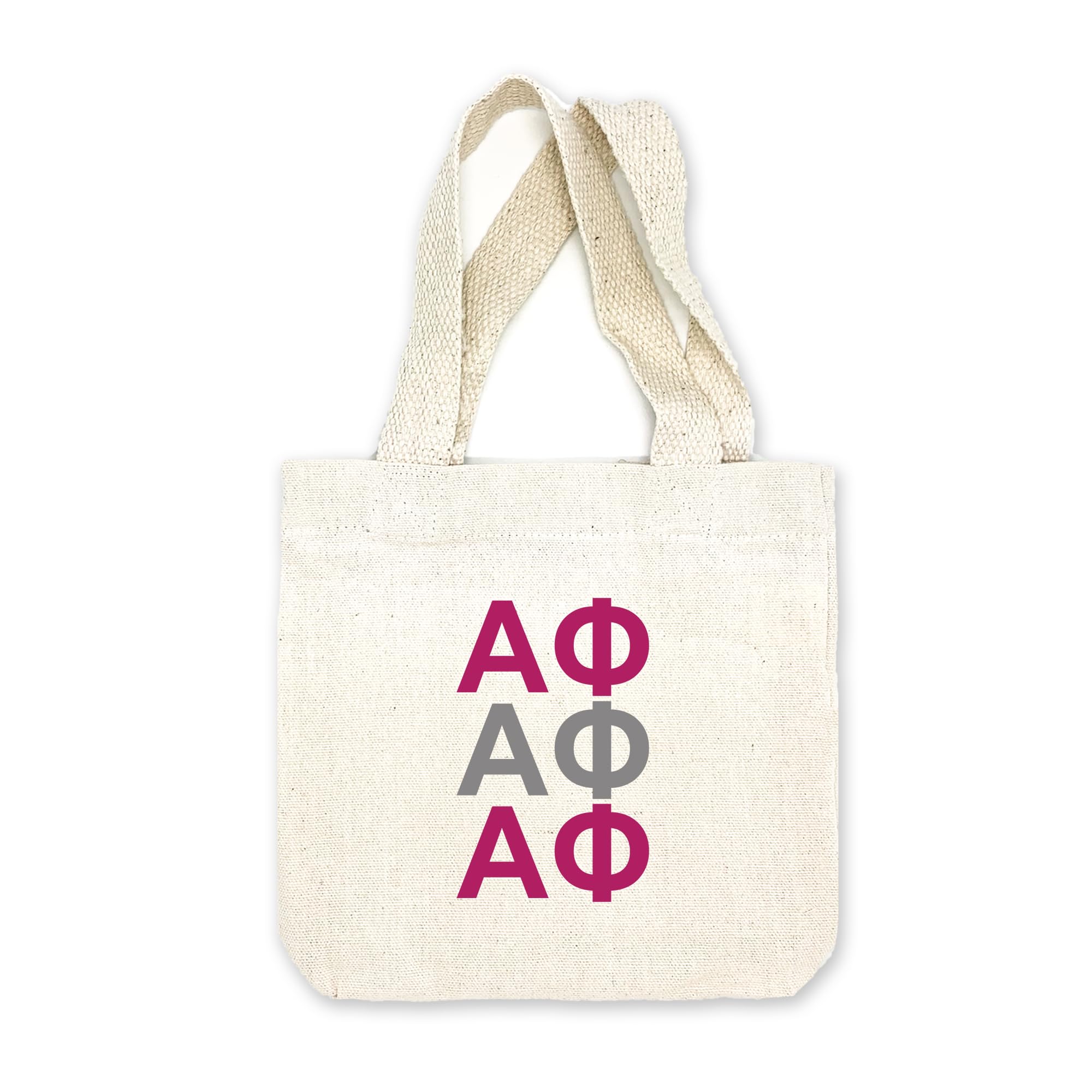 Greek Letter Mini Tote Bag - Sorority Gifts & Goodie Bags for Sisters - Cute Small Tote for College Events, Rush Week & Sisterhood Activities