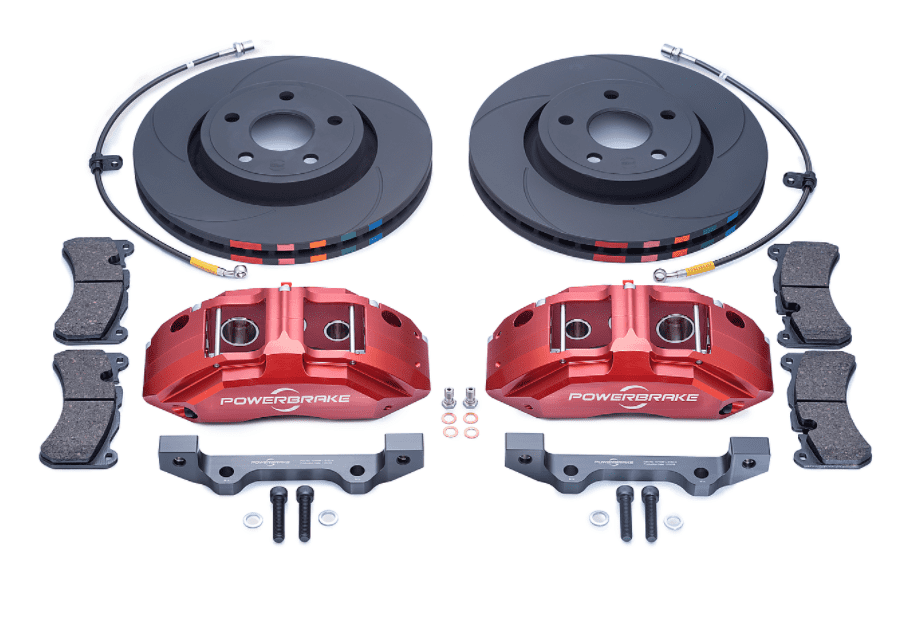 Powerbrake X Line 4x4 Big Brake Kit Stage 1 for 2019-2023 Jeep Wrangler JL Sahara & Rubicon - Off-Road Performance Upgrade for Enhanced Stopping Power