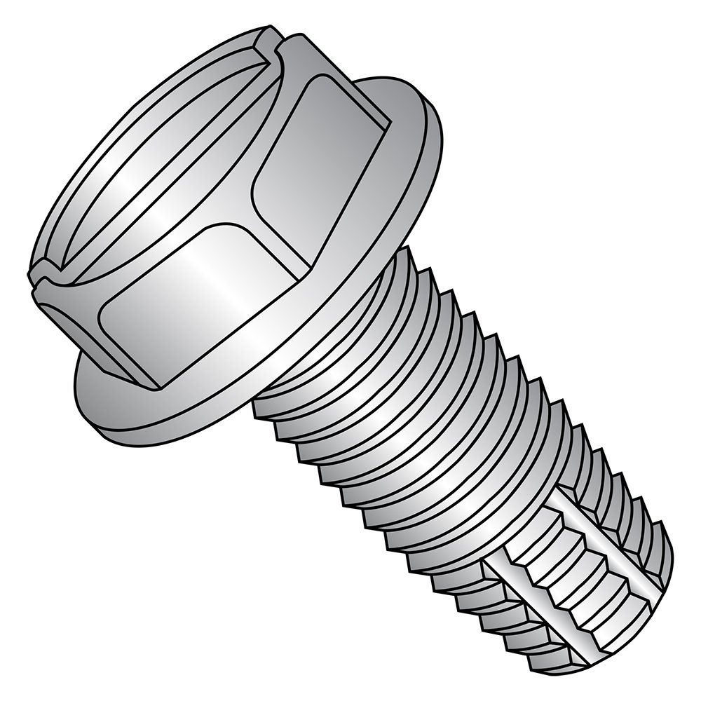 #8-32 Stainless Steel Thread Cutting Screws (50 Pack) - Hex Washer Head for DIY & Repairs
