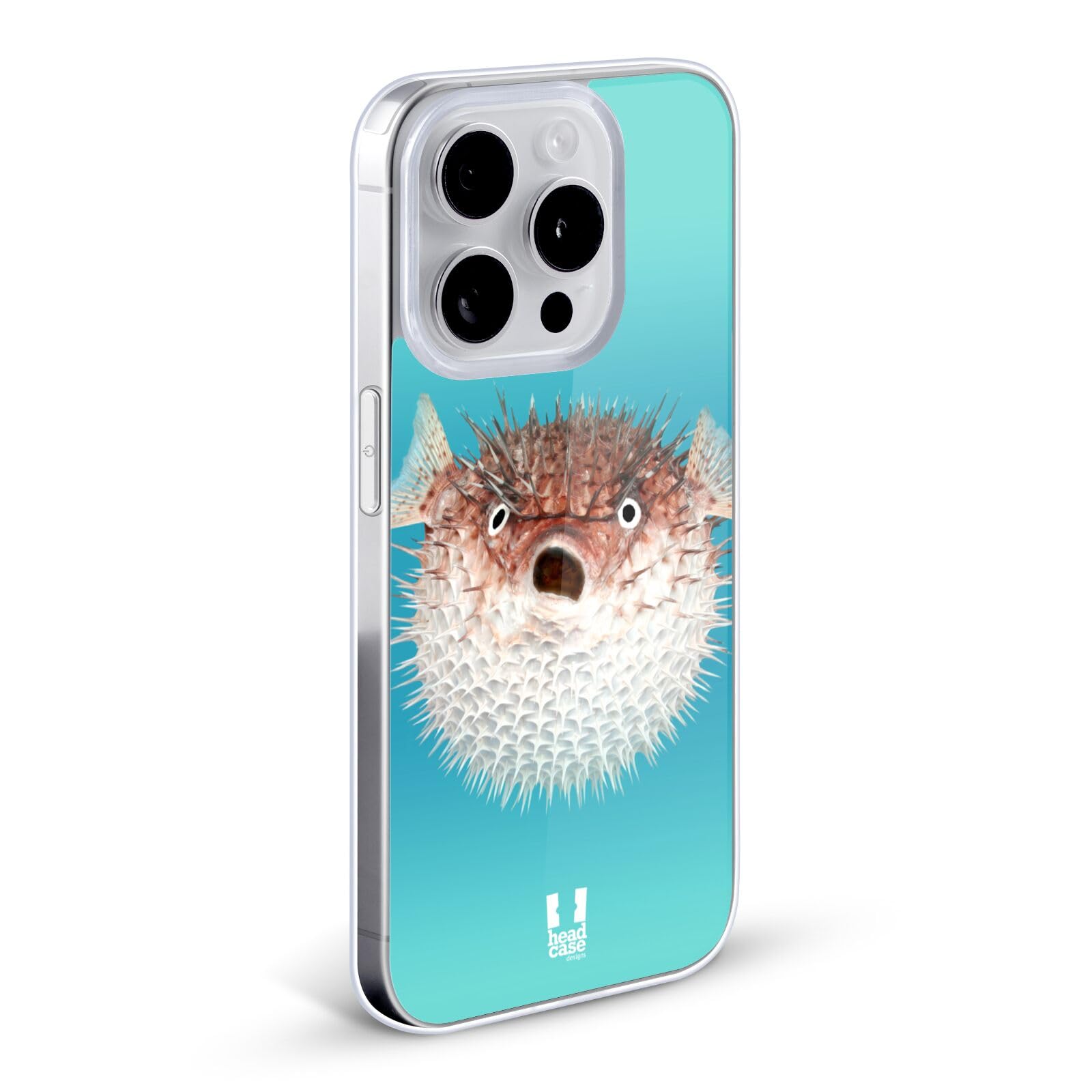 Head Case Designs Porcupinefish Soft Gel Case for iPhone 7 Plus/8 Plus - Cute Animal Phone Cover with Matching Wallpaper, Perfect for Beach Vacations & Marine Lovers
