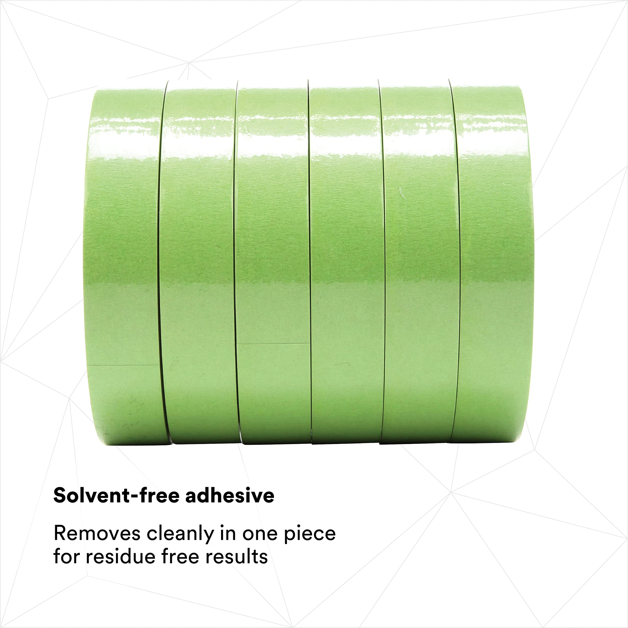 3M 401+ High Performance Green Masking Tape - 24mm x 55m, 6.4 mil - Superior Adhesion, Clean Removal, Paint-Bleed Resistant - Ideal for Painting, DIY Projects, Automotive & Home Repairs (24 Rolls/Case Bulk)