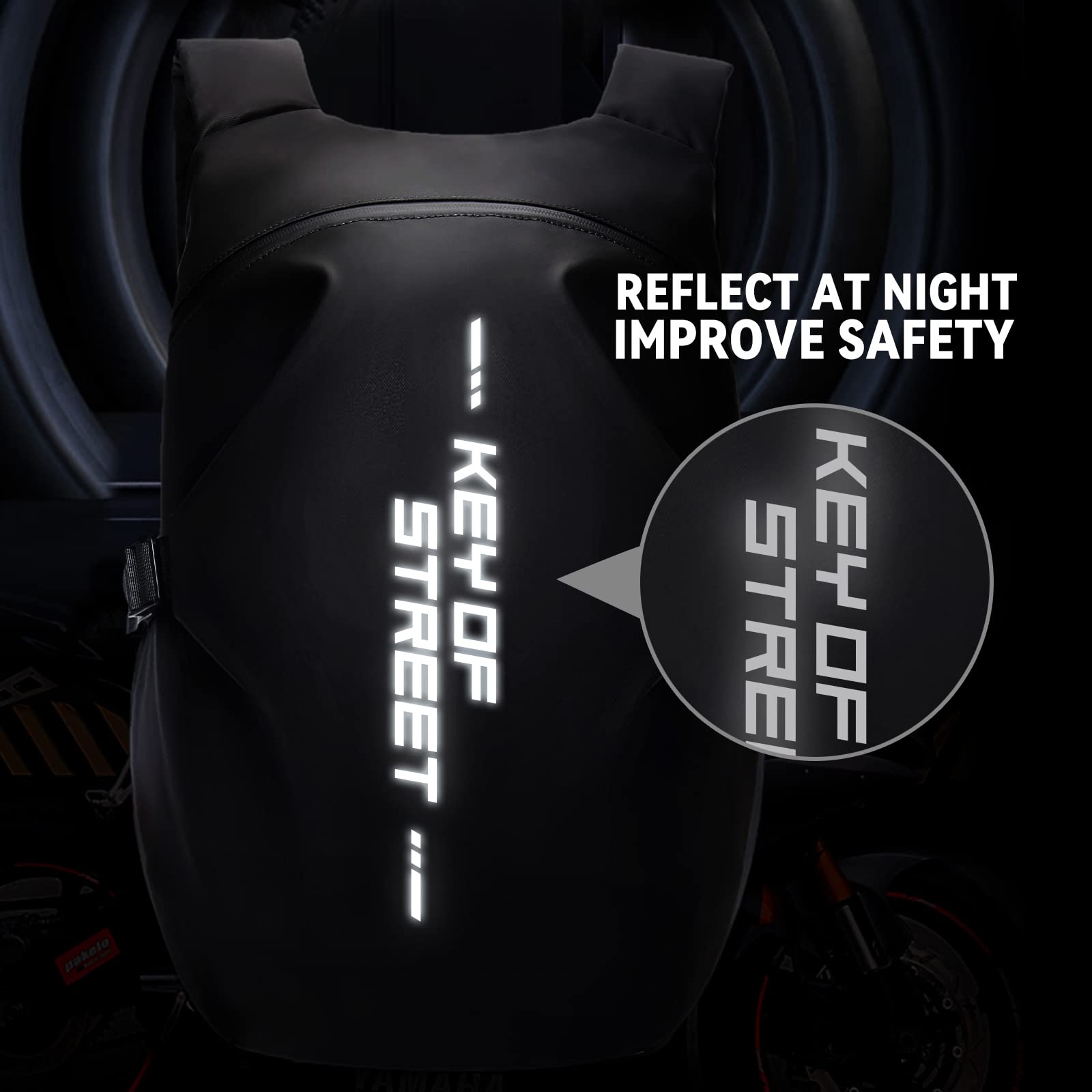 **Waterproof Motorcycle Backpack for Men - Durable Helmet Storage & Travel Backpack - Ideal for Commuting, Road Trips & Outdoor Adventures**