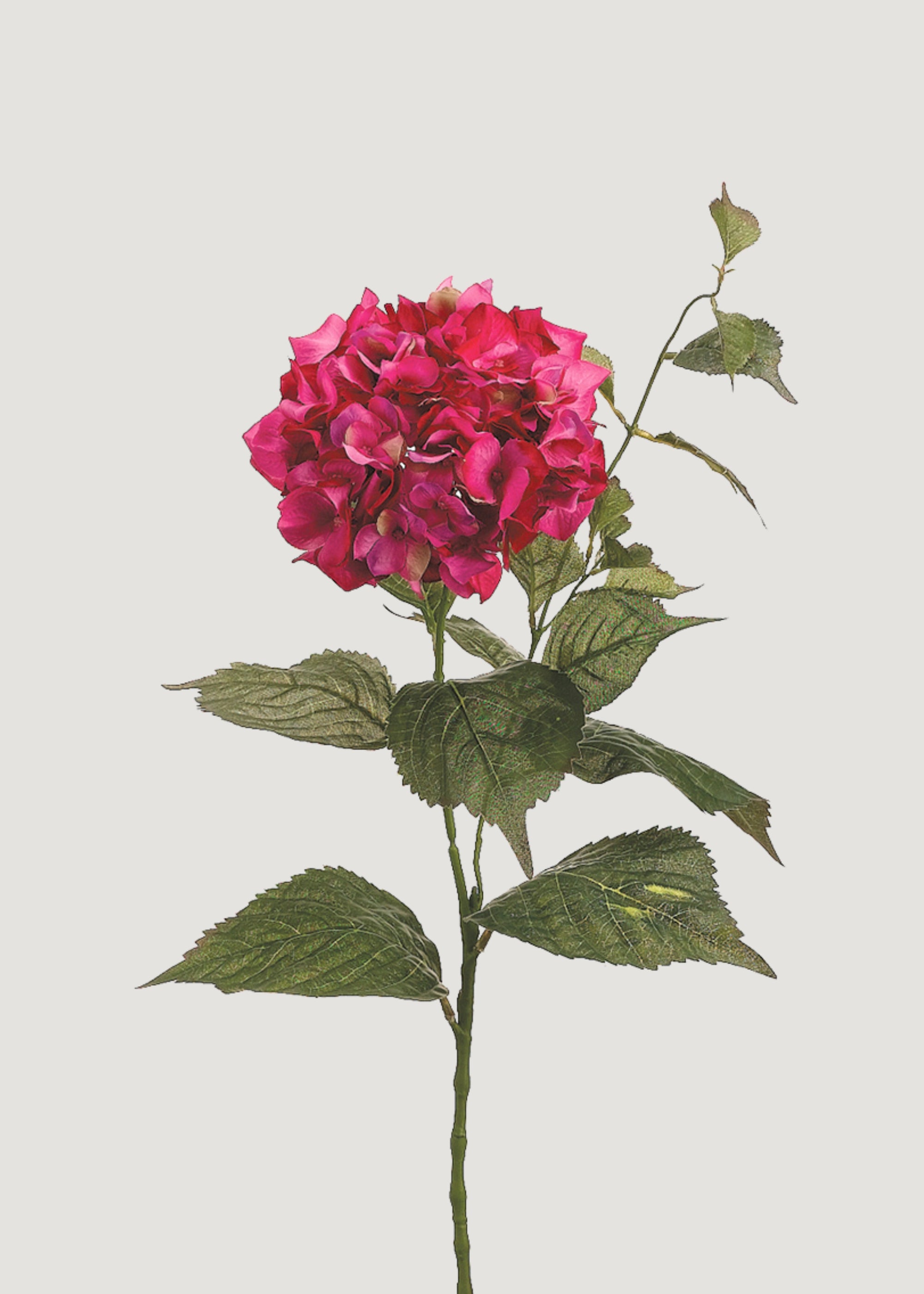 Fuchsia Pink Artificial Hydrangea Flowers - 34 Stems - Lifelike Silk Fake Flowers for Home Decor, Wedding Centerpieces & Party Arrangements