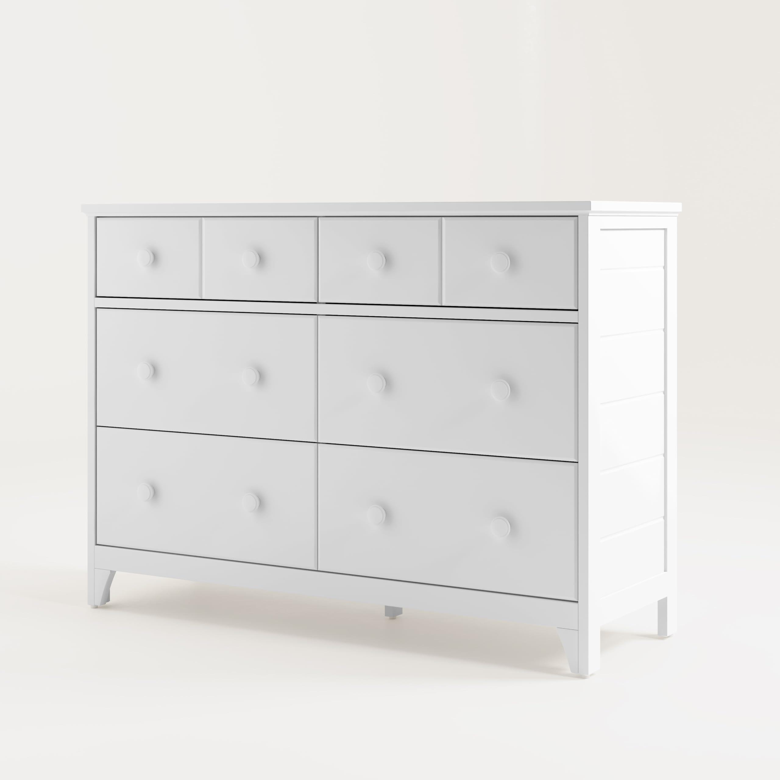 Storkcraft Moss 6-Drawer Universal Double Dresser in White - GREENGUARD Gold Certified Kids Nursery Dresser with Drawer Organizer | Perfect for Baby Room Storage, Bedroom Organization & Toddler Clothes Storage