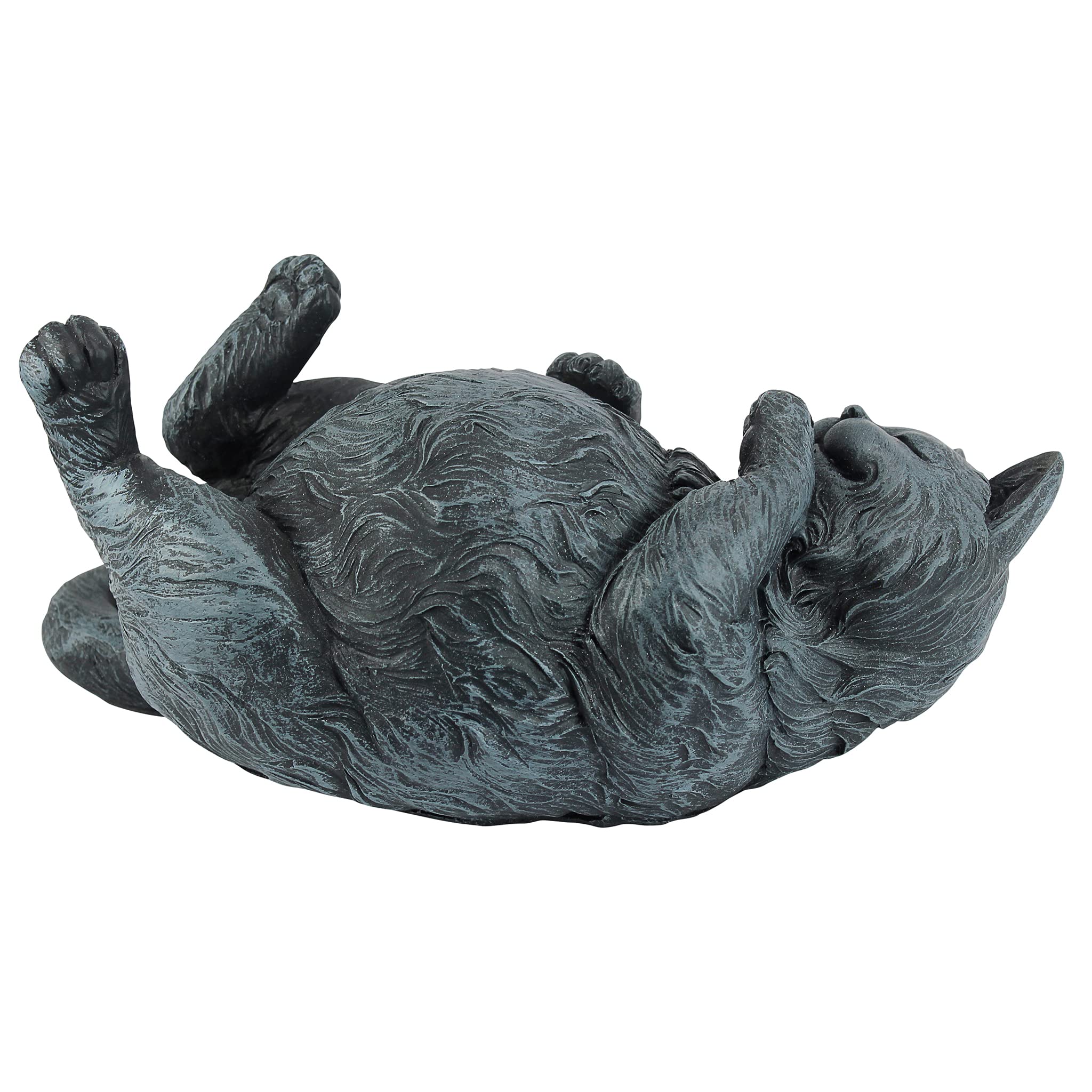 Design Toscano Playful Cat on Back Statue - Whimsical Home Decor for Cat Lovers, Perfect for Living Room, Garden or Office Decoration