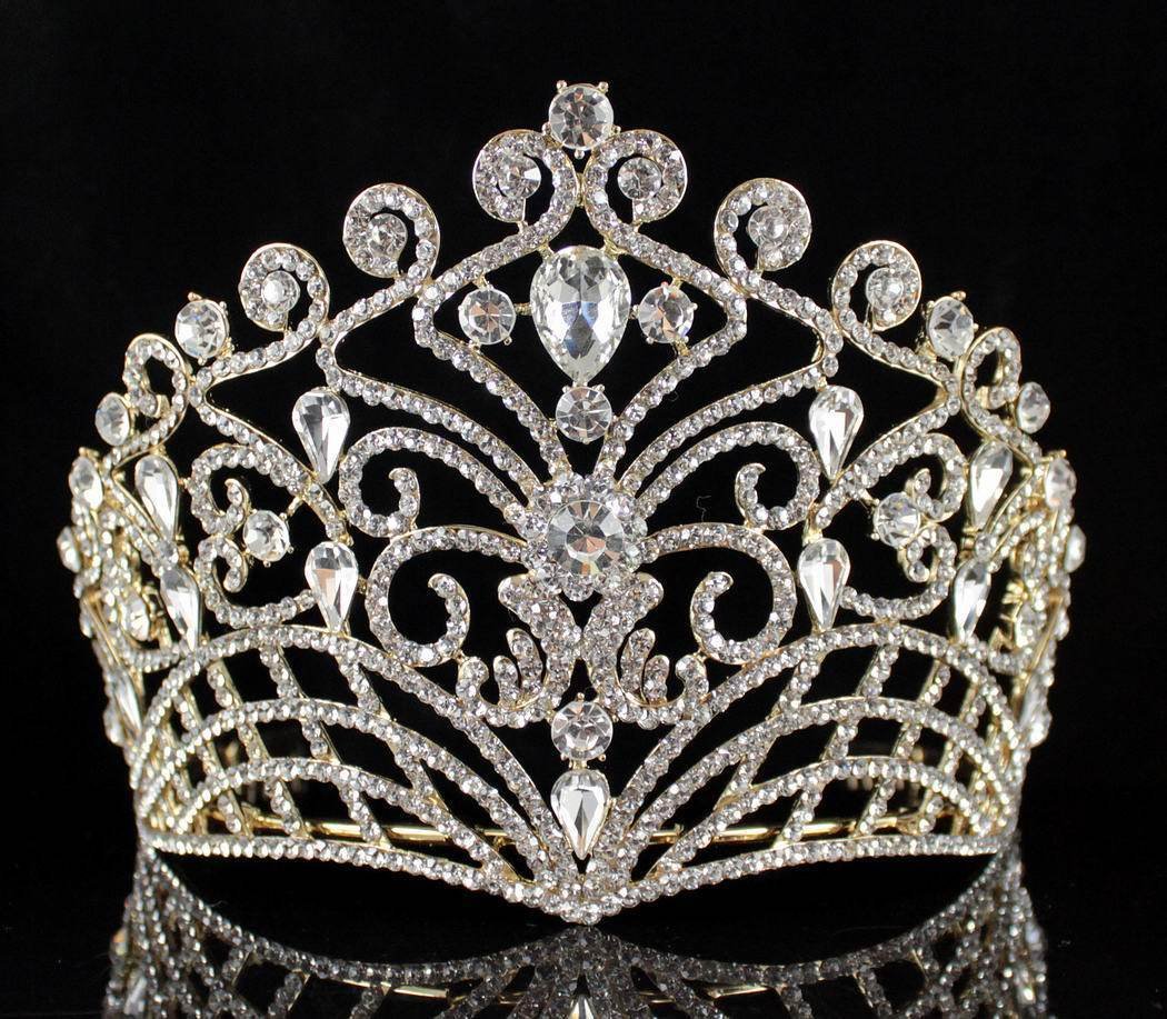 Luxury Clear Austrian Crystal Rhinestone Tiara Crown for Bridal, Prom, Pageant - Elegant Wedding Headpiece T11884 | Perfect for Brides, Prom Queens, and Pageant Contestants