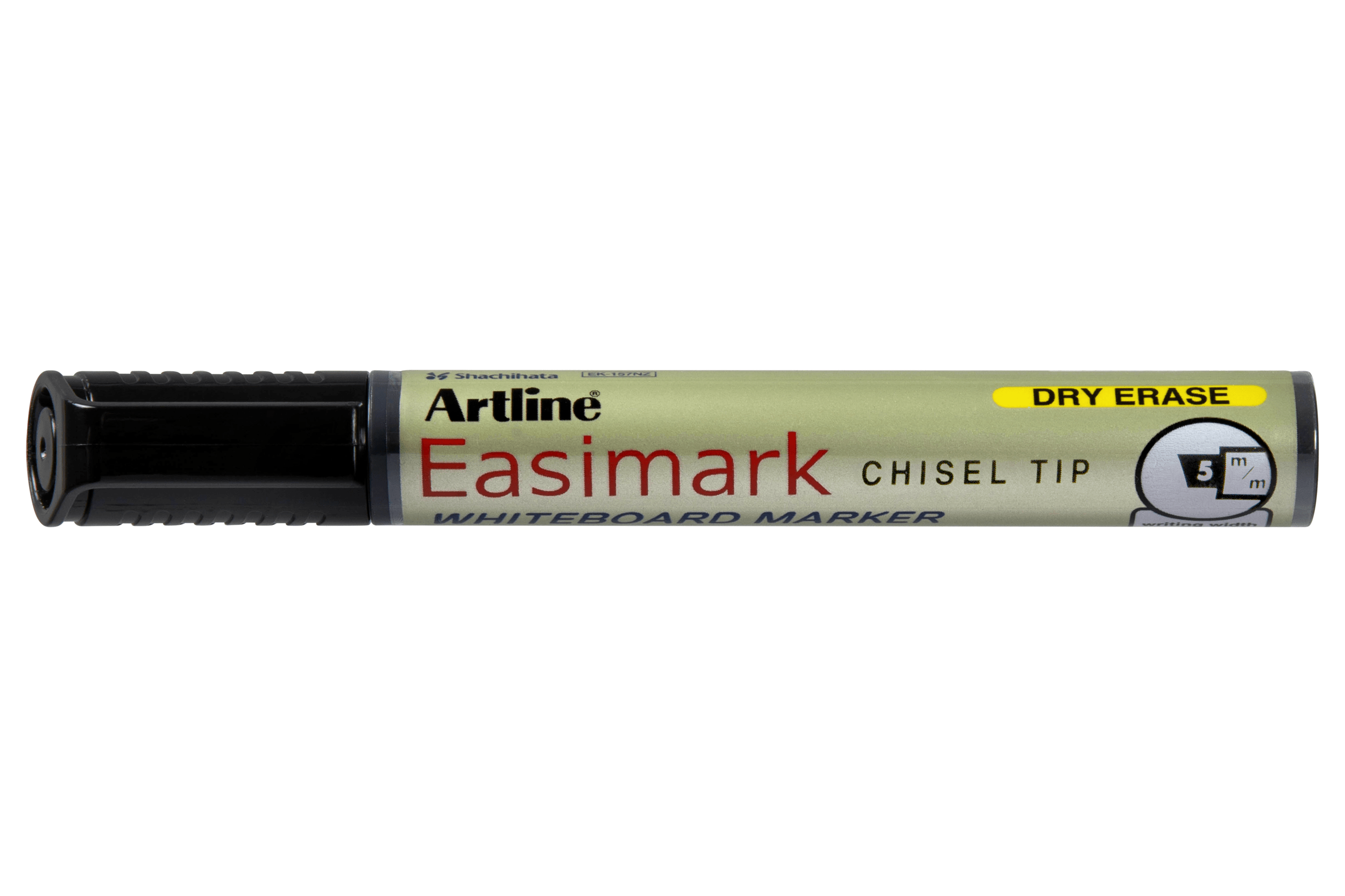 Artline 159 Easimark Whiteboard Marker - 5mm Chisel Tip, Black Ink, Pack of 12 - Perfect for Office Meetings, Classroom Teaching & Home Organization
