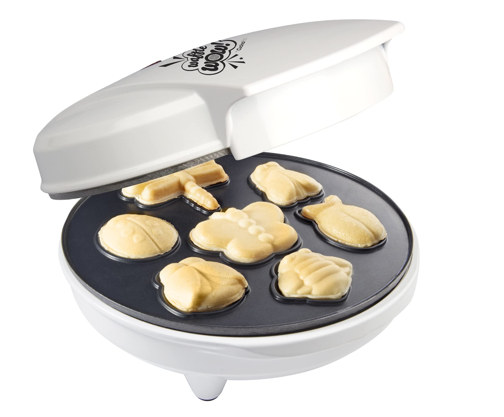 Original Creepy Crawly Bug Waffle Maker - Make 7 Fun Insect-Shaped Pancakes (Beetle, Ladybug, Bee) - Electric Nonstick Waffle Iron for Kids - Perfect for School Breakfast, Birthday Gifts & Family Fun Mornings