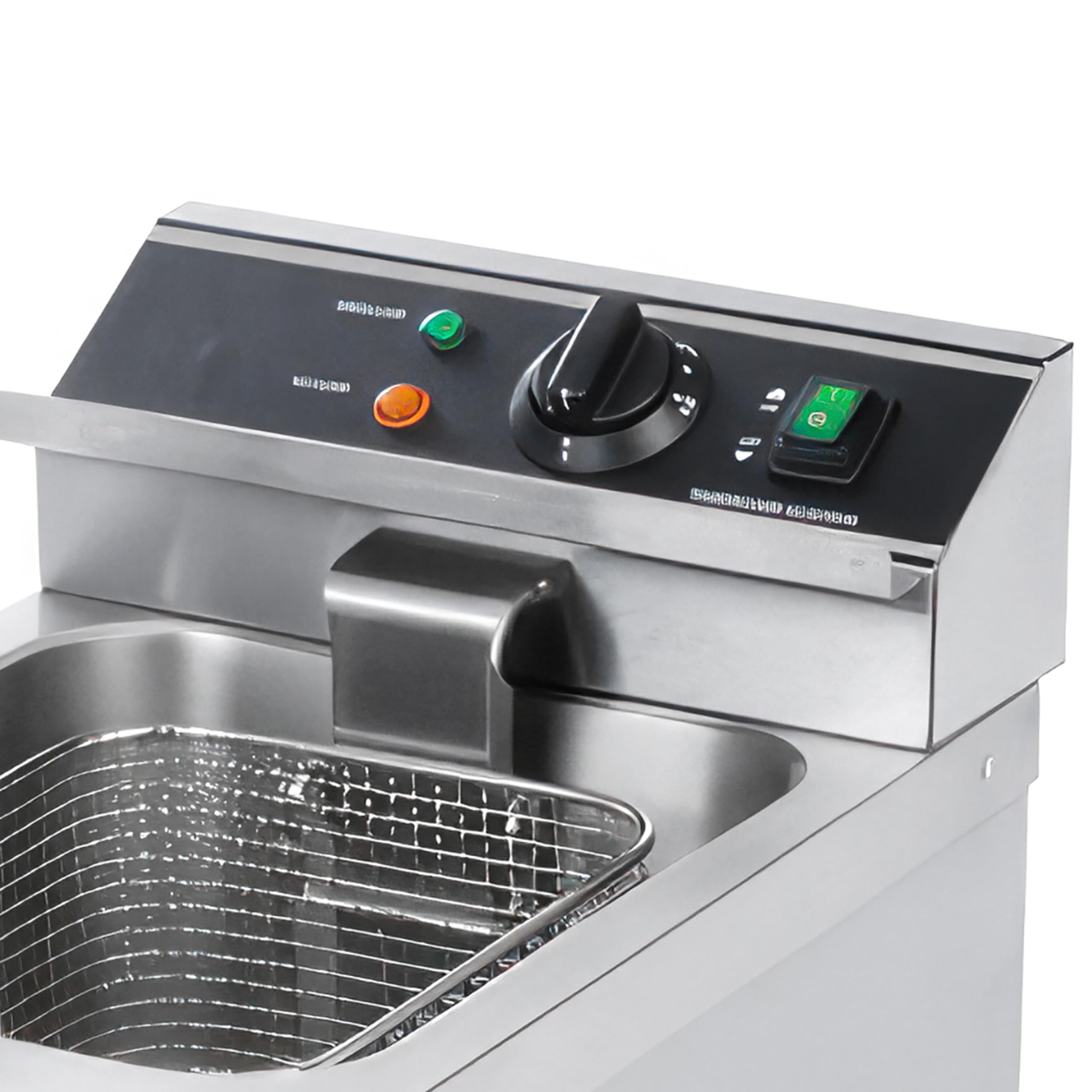 Adcraft 25 lb Capacity Single Tank Deep Fryer with Faucet - Heavy-Duty Commercial Stainless Steel Fryer with Thermostatic Controls, NSF Certified, 208V, 6 Liter - Perfect for Restaurants, Food Trucks & Catering Businesses