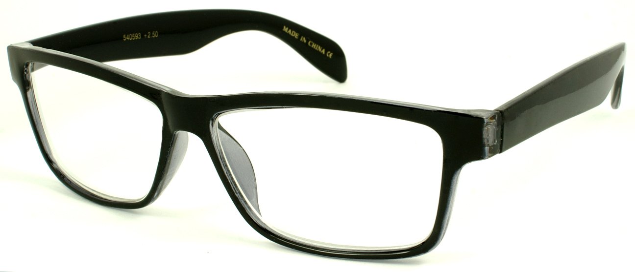 Vintage 80s Retro Rectangular Reading Glasses - Lightweight Crystal Clear Eyewear for Men & Women - Perfect for Reading, Working, and Everyday Use