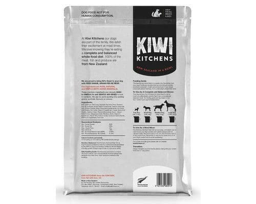Premium Air Dried Beef Dog Food - KIWI KITCHENS All-Natural High Protein Kibble for Adult Dogs | Perfect for Training Treats, Meal Toppers & Outdoor Adventures