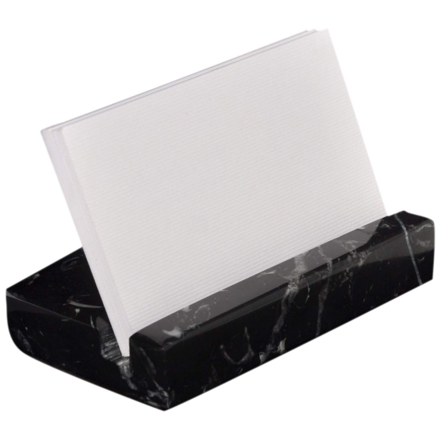 Premium Marble Business Card Holder for Desk - Elegant Desktop Organizer with Display Stand - Office Accessories for Professional Workspace Organization - Perfect for Meetings, Networking & Office Décor