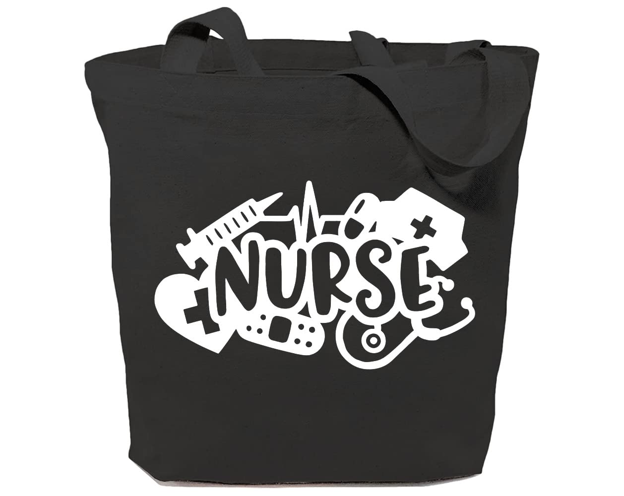Nurse Canvas Tote Bag for Women - Large Reusable Grocery Shoulder Bag - Perfect Nursing Gift for Nurses Week & Appreciation - Great for Work, Shopping & Daily Use