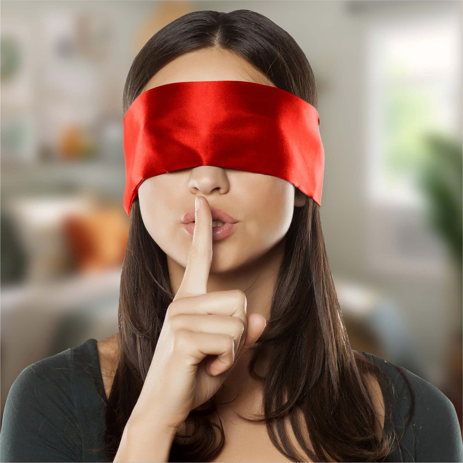 2 Pack Silk Satin Sleep Eye Mask - Soft Blindfold for Sleeping, Travel & Relaxation - Luxurious Valentine's Gift (Black & Burgundy, 62