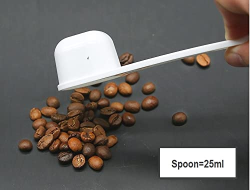 Premium 2 Tbsp Plastic Coffee Scoops with Cleaning Brush - 4 Pack Barista Tools for Ground Coffee, Espresso & Tea - Ideal for Home, Kitchen & Café Use