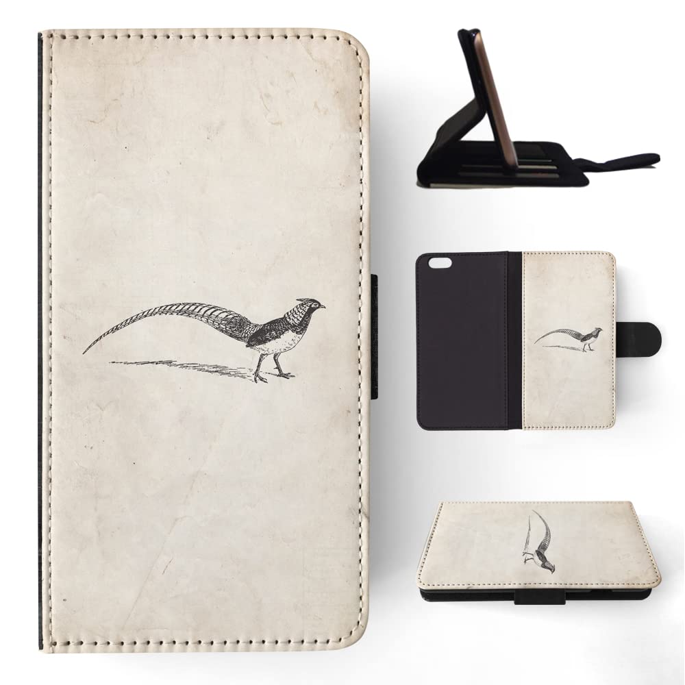 Pheasant Flip Wallet Phone Case for Apple iPhone 6 Plus/6S Plus - Stylish Leather Card Holder & Protective Cover for Everyday Use