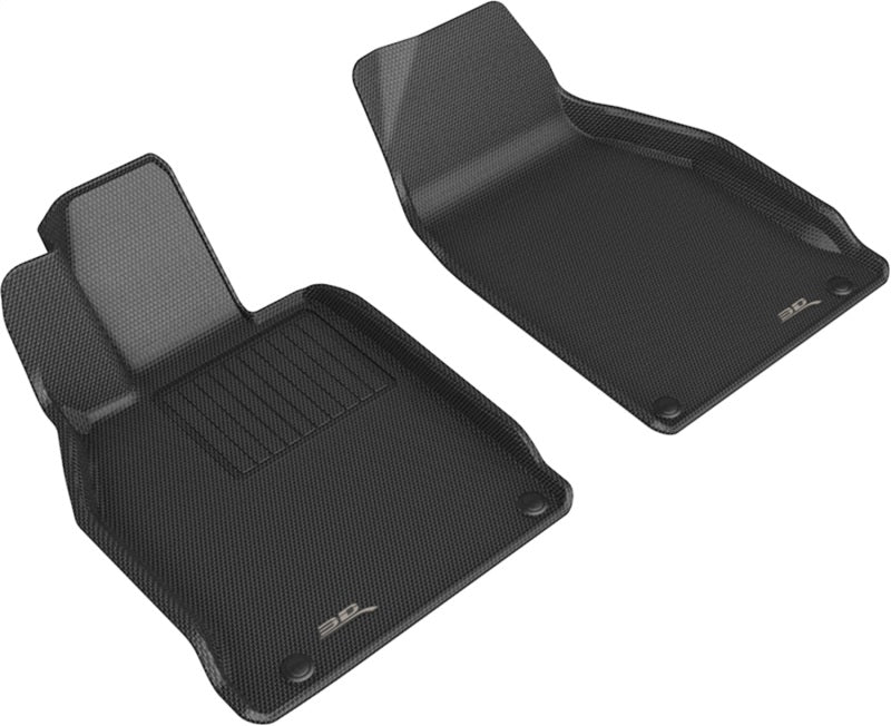 3D MAXpider Kagu Custom Fit Floor Mats for Porsche 911 Convertible/S/4/4S/GTS/Targa/Turbo/T/GTZ (2012-2019) - 1st Row, Black - All-Weather Protection & Premium Car Interior Accessories for Driving Comfort & Style