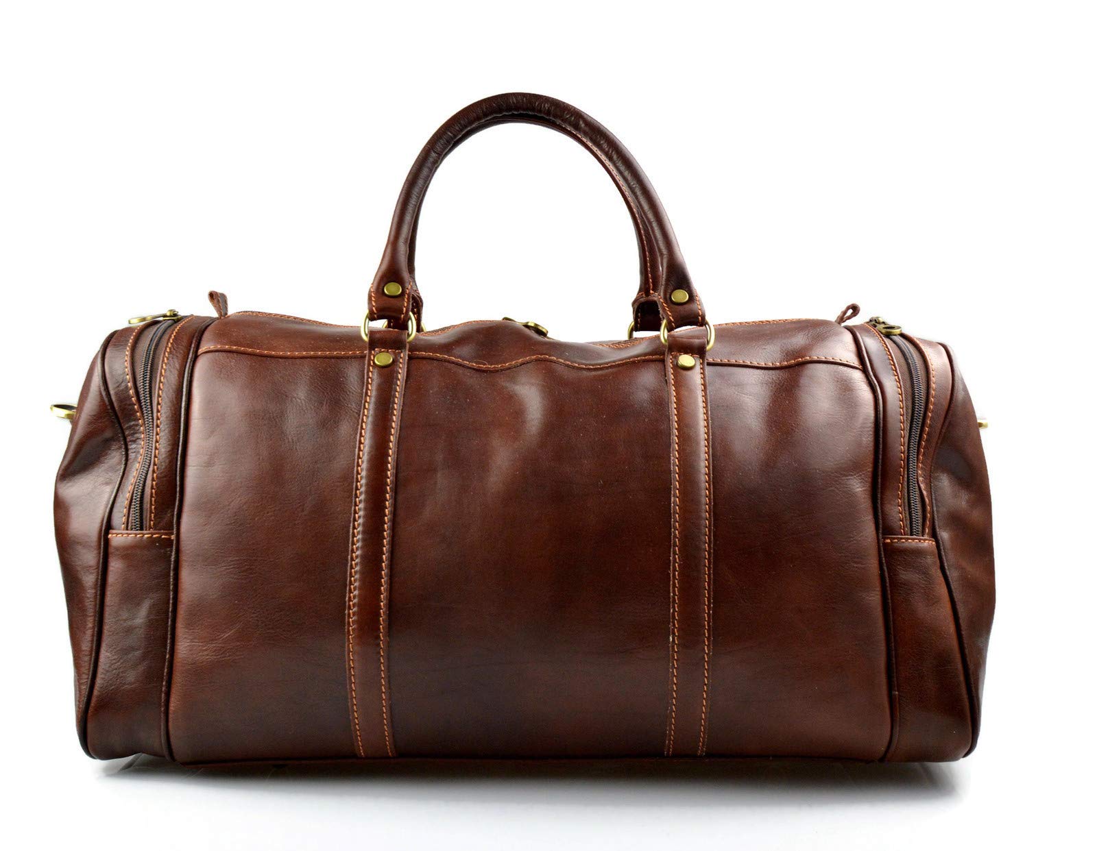 Premium Genuine Leather Duffle Bag for Men & Women - Stylish Brown Travel Shoulder Bag, Spacious Weekender Carry-On Luggage - Durable Gym Bag & Cabin Bag for Business Travel, Weekend Getaways, Workouts, Office Commute - Ideal for Professionals, Fitness Lovers & Frequent Travelers - Perfect for Business Trips, Gym Sessions, Vacation Packing & Daily Use