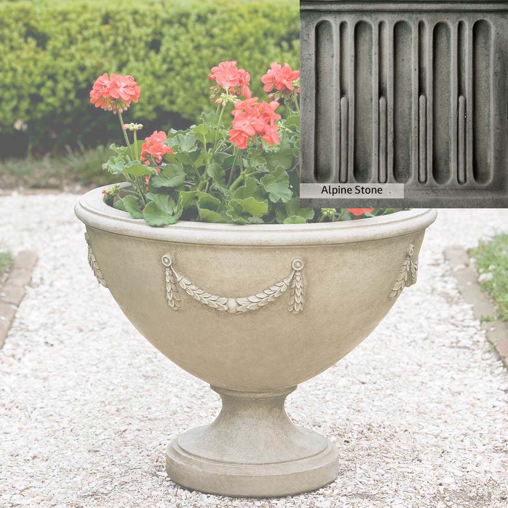 Campania International Williamsburg Neoclassic Urn - Large Outdoor Garden Planter, Classic Antique-Style Resin Urn for Patio, Porch & Landscaping Decor - Perfect for Flowers, Plants & Home Décor