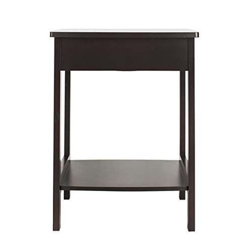 DAVEBELLA Modern Coffee Side Table with 2 Drawers - Compact End Table for Living Room, Bedroom, Office - Sturdy Nightstand with Storage Space for Coffee, Books & Decor