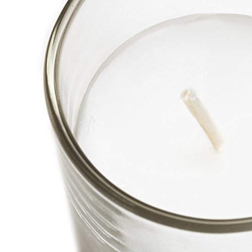 2 Inch Round Filled Glass Poured Votive Candles - Set of 75 White Long-Lasting 10 Hour Candles for Wedding, Restaurant, Spa, Home Decor & Romantic Ambiance